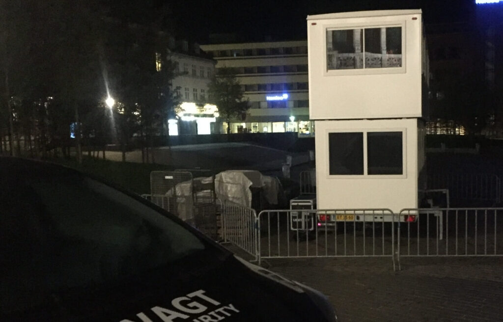 Vagtområde ved event på Bispetorv i Aarhus